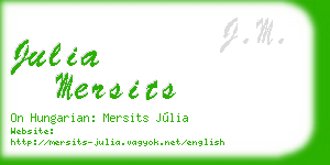 julia mersits business card